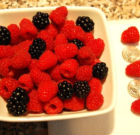 Navaho Blackberries and Caroline Raspberries 
